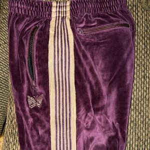 Burgundy Needles Sweat pants
